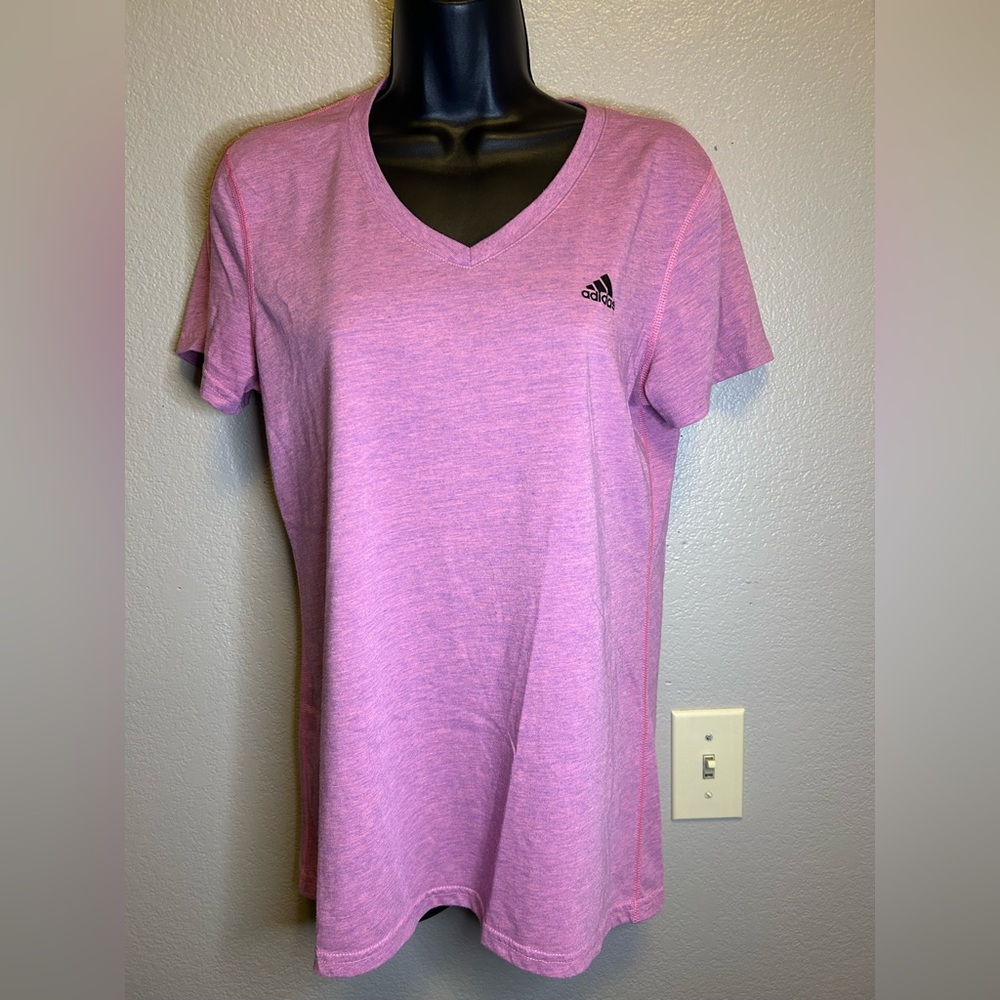 Adidas Women's Ultimate 2.0 V-Neck Workout Shirt Gym Exercise Athleisure Sz M